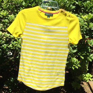 Ralph Laren Yellow-White Strip Top